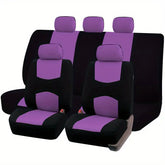 Polyester Car Seat Covers Cushion Set - 4 or 9 Piece